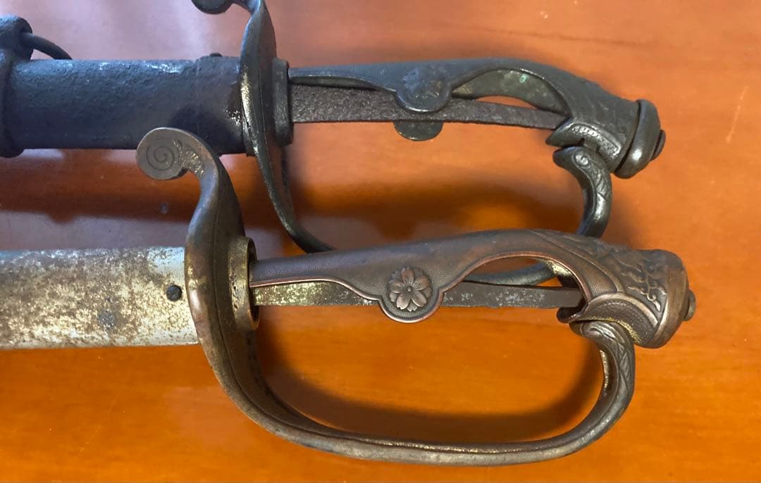 軍刀　日本軍　陸軍将校用　個人装備　指揮刀　サーベル型指揮旗　2点