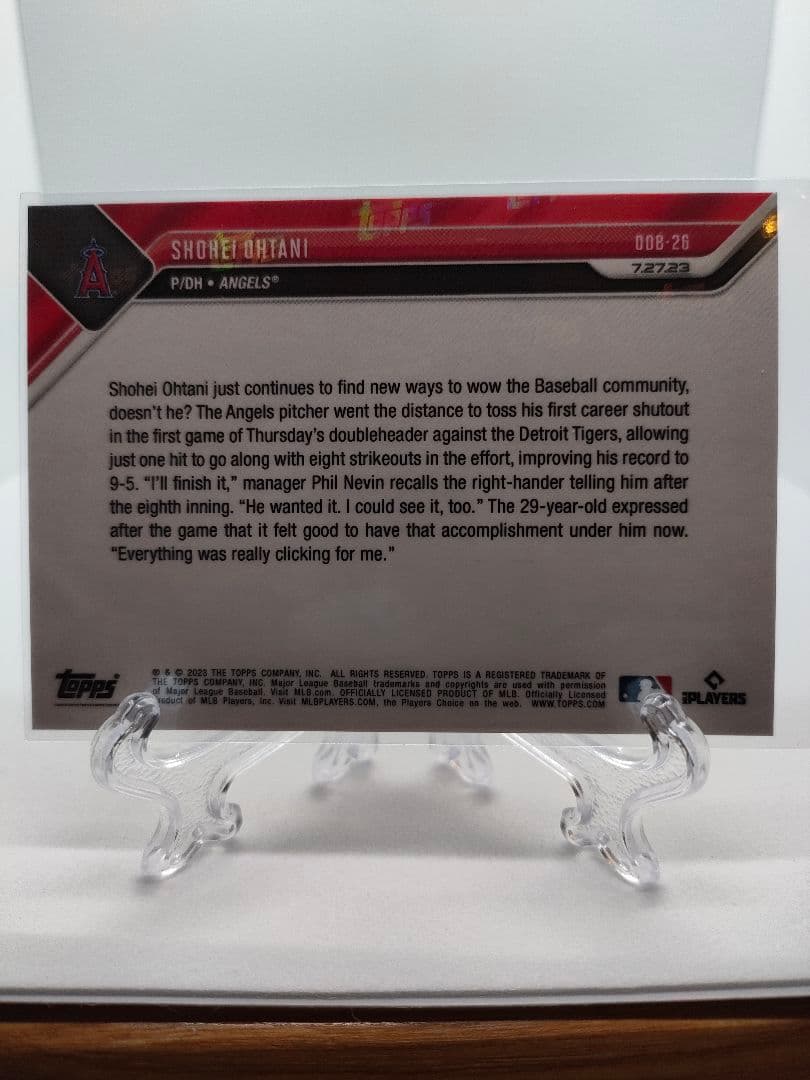 【非売品】大谷翔平、伝説の1日、ダブルヘッダー完封＆2HR ボーナスカード