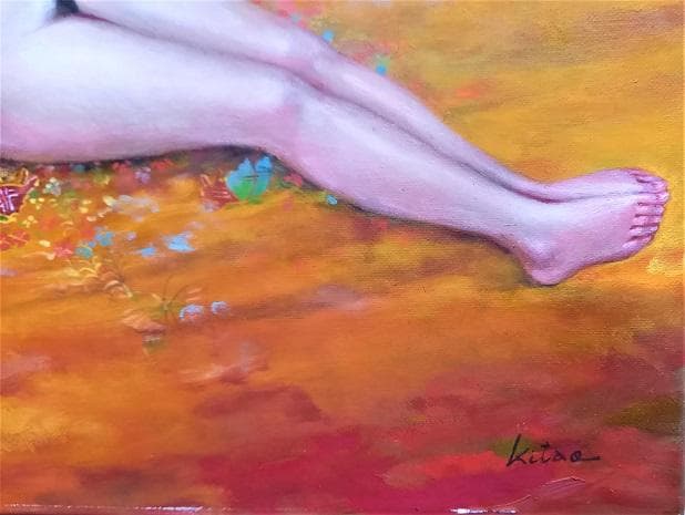 二元会常任委員審 奥野北雄 二元会総理大臣賞 油彩 1998年制作 Ｐ6号　額装