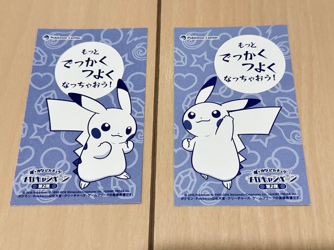 ポケモン　ポンチョを着たピカチュウ名刺カード メガリザードンX メガリザードンY