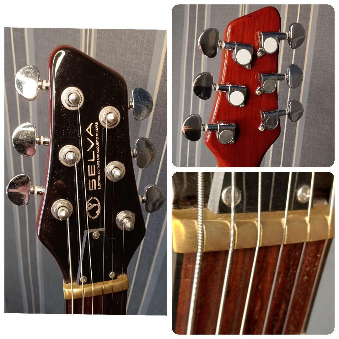 薄ボディ　PRS風 セットネック ストラト　ST　黒 エレキギター 　トレモロ