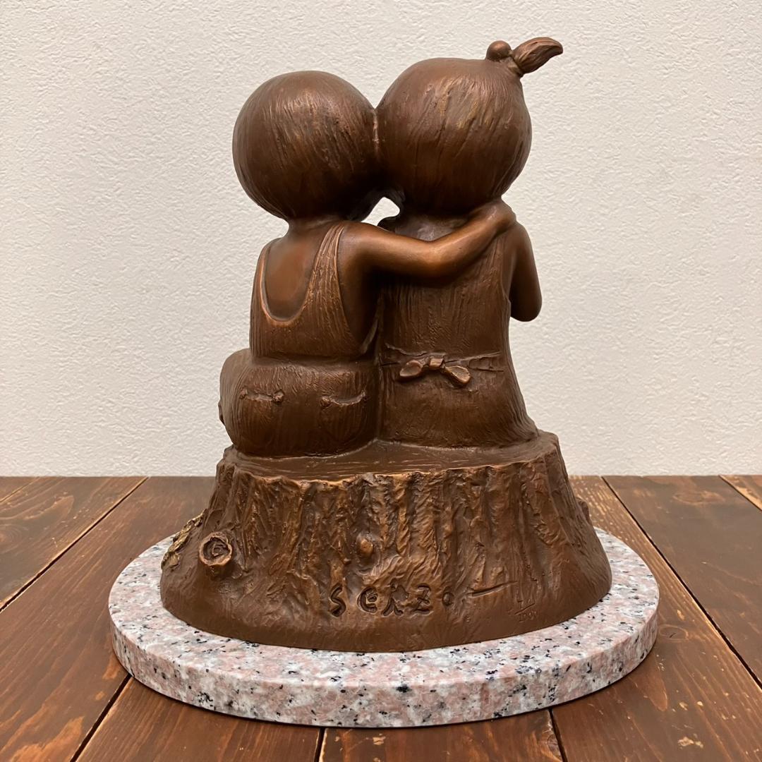 玉野勢三作　ブロンズ像　ちいさな初恋