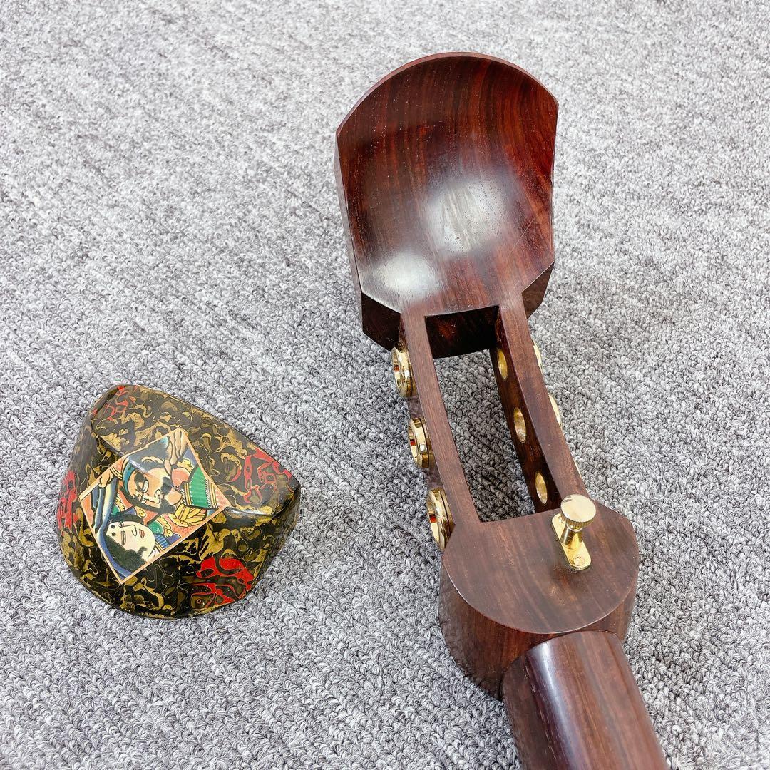 津軽三味線 紅木 太棹 綾杉胴 子持ち綾杉　2本溝