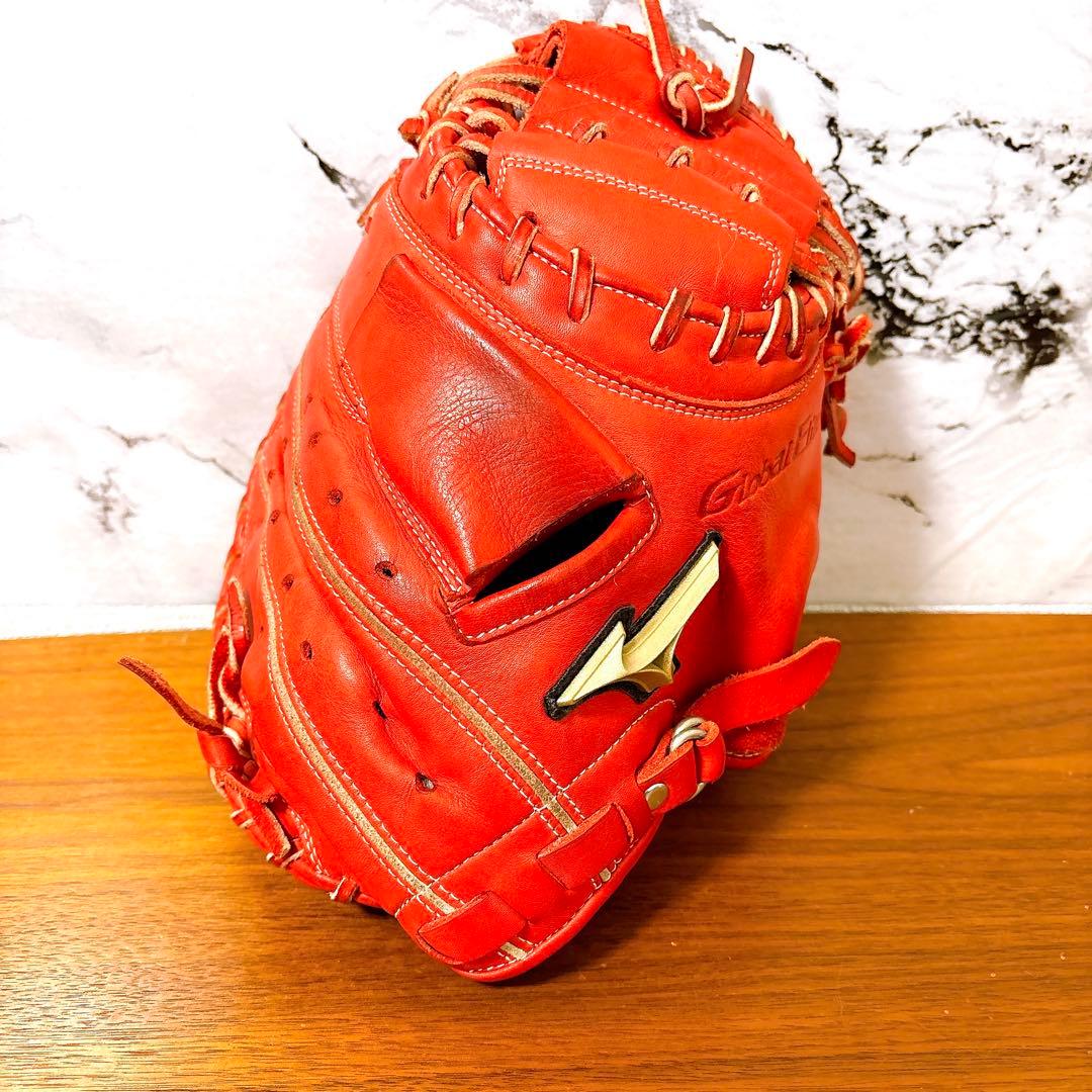 ミズノ Mizuno グローバルエリート 良品 キャッチャーミット 軟式グローブ