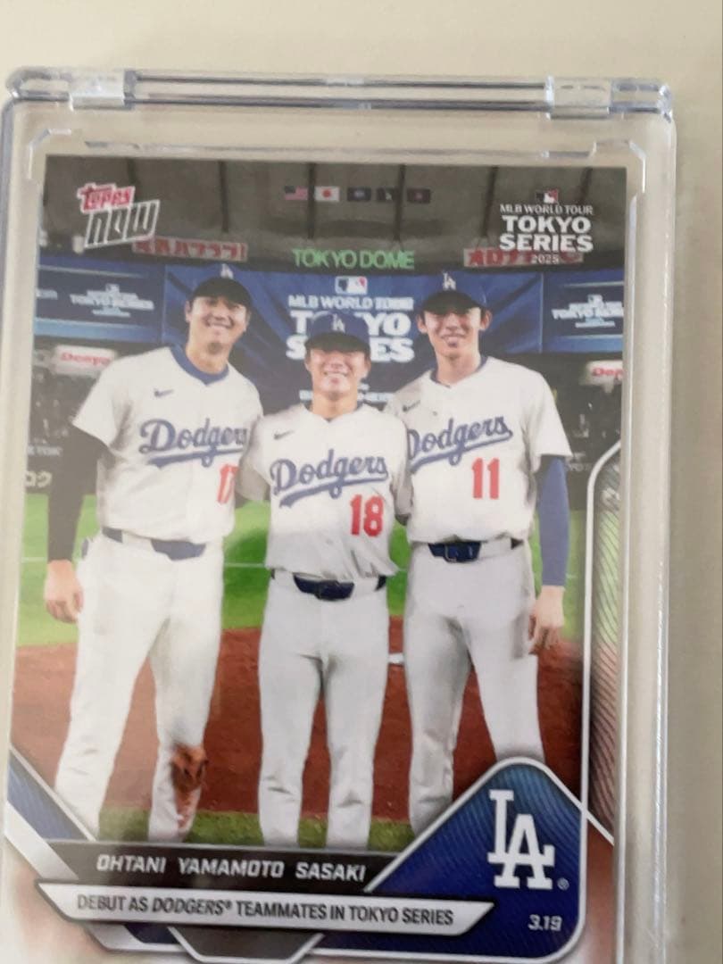 大谷翔平、山本由伸、佐々木朗希　直筆トリプルサインボール　ケース付