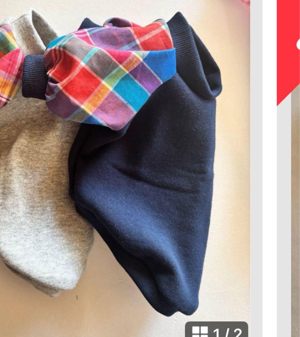 背中フリルの服