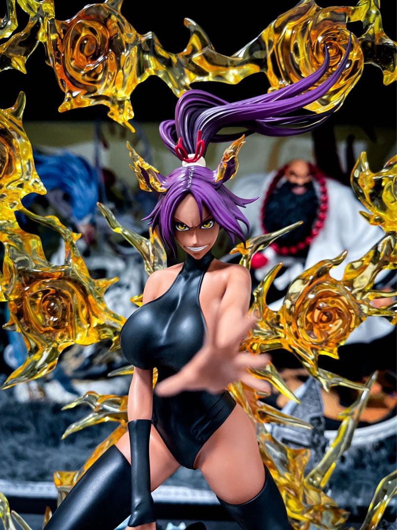 BLEACH 黒衣少年図 四楓院夜一 ガレージキット ガレキ スタチュー③