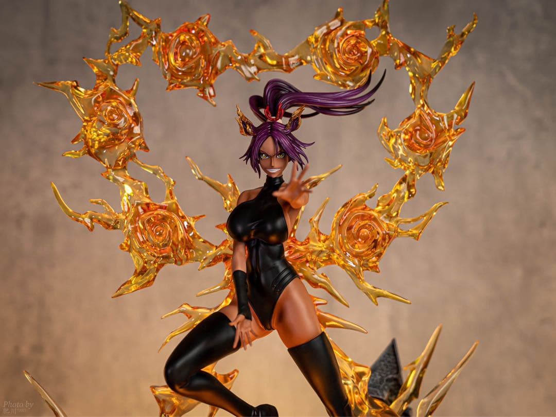 BLEACH 黒衣少年図 四楓院夜一 ガレージキット ガレキ スタチュー③