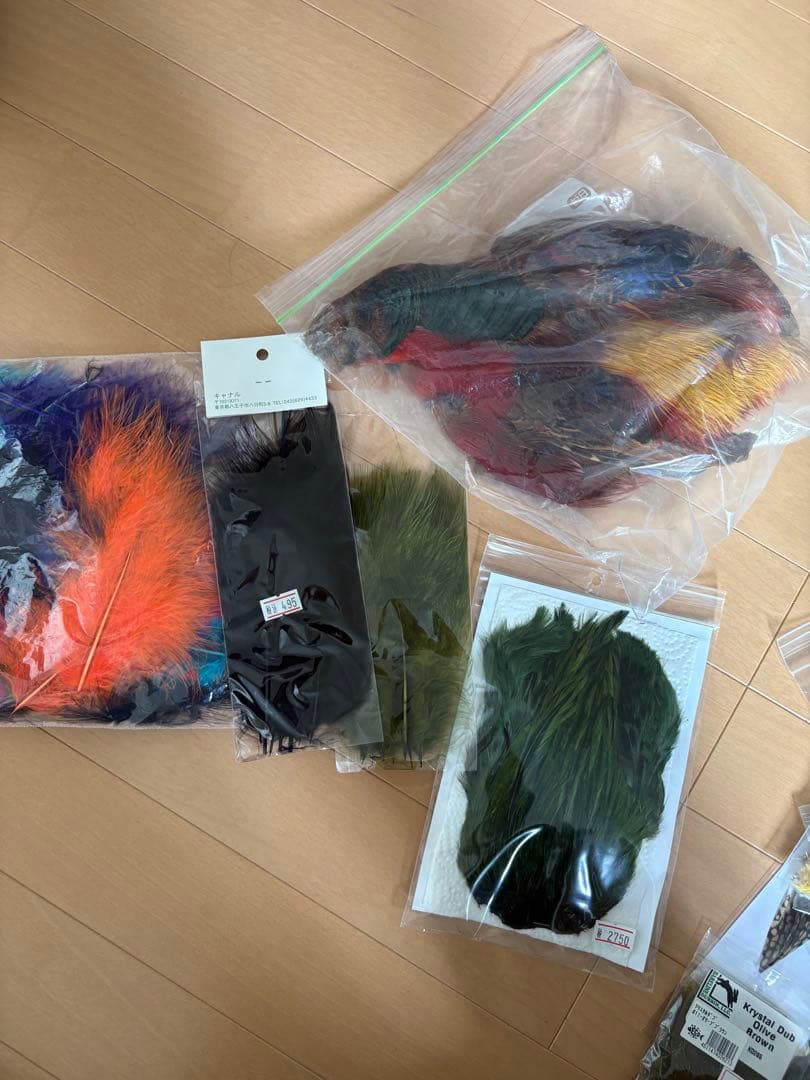 フライマテリアルセット（羽毛・ウール）
