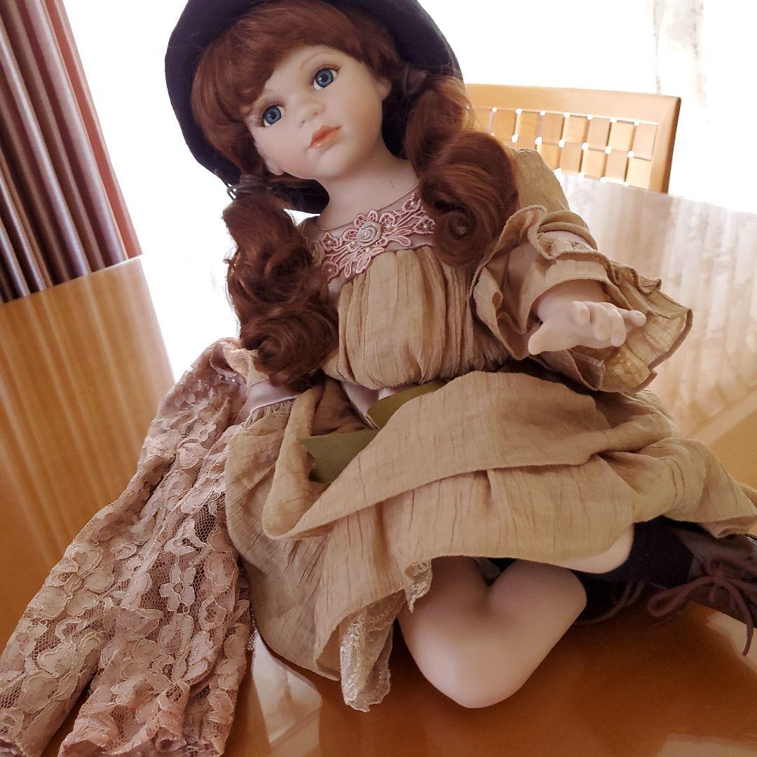 鈴木その子様が愛したドール★莊の正規の刻印 レアな 陶器の青い目 茶色の髪