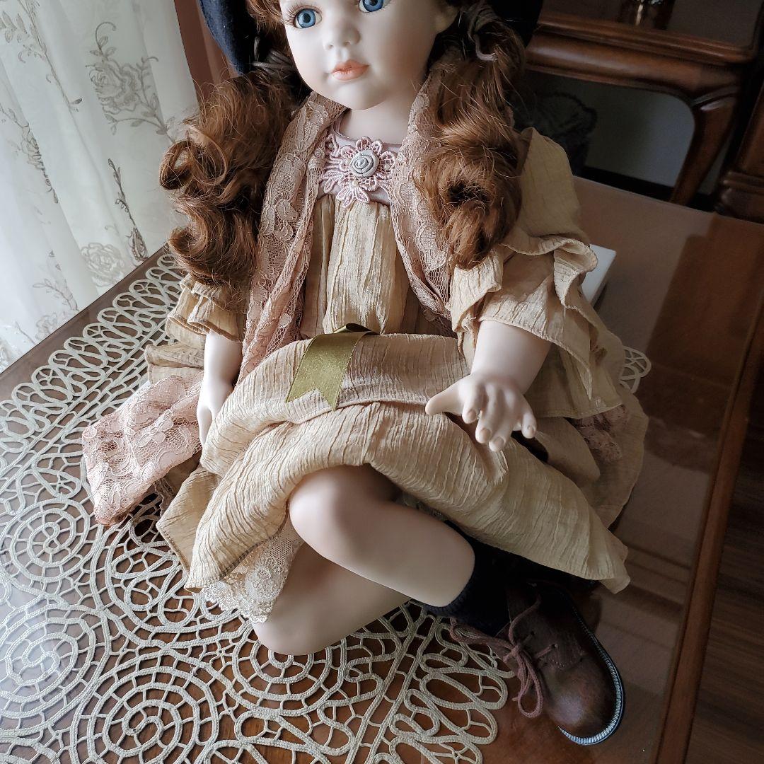 鈴木その子様が愛したドール★莊の正規の刻印 レアな 陶器の青い目 茶色の髪