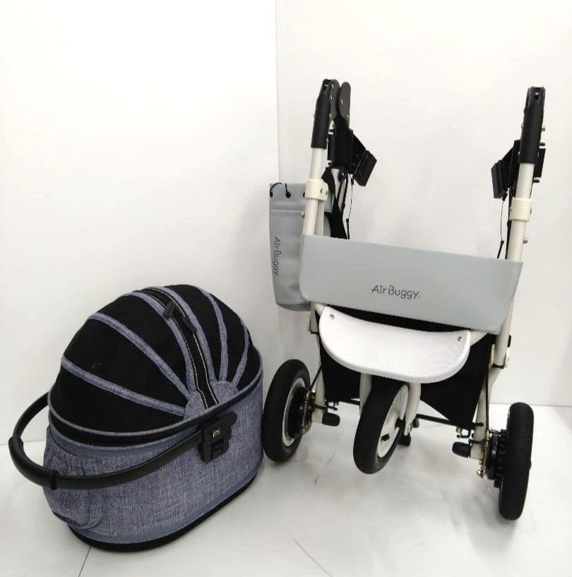 美品 AirBuggy エアバギー ドーム２ ブレーキモデル メランジデニム