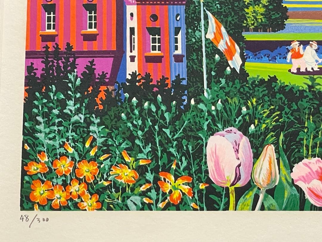 ヒロヤマガタ　ゴルファーズ　シルクスクリーン 48/300 山形博導画集　額付