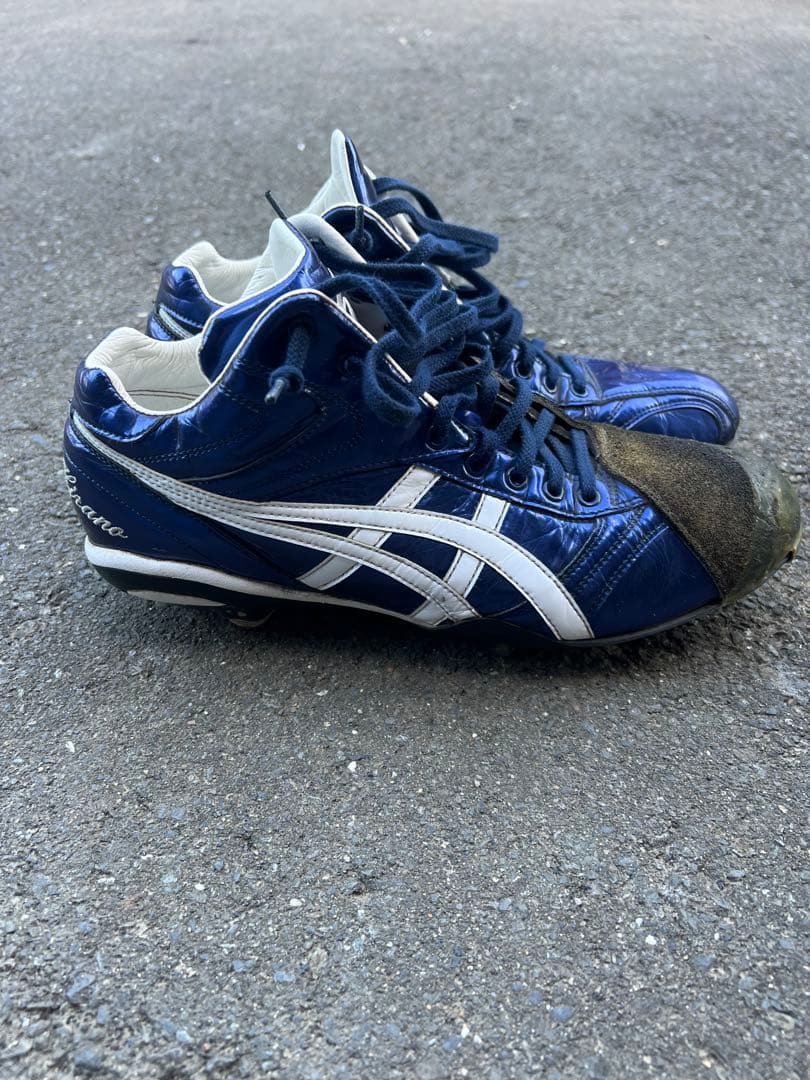 ASICS スパイク ネイビー/ホワイト