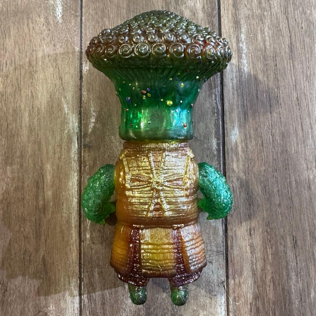 ソフビ リペイント キノコ王子 侍ボディー　インディーズソフビ もうこやま