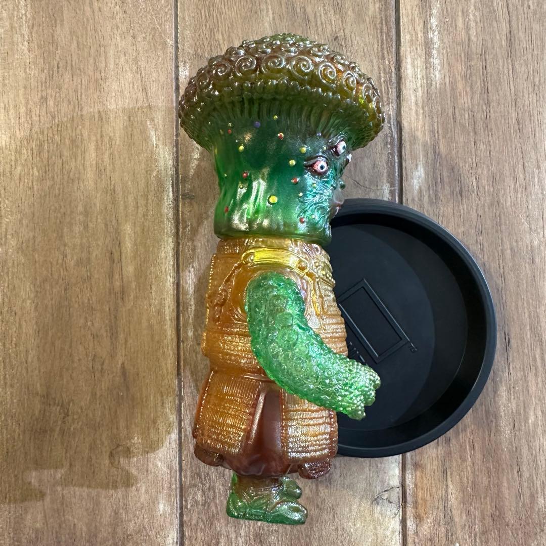 ソフビ リペイント キノコ王子 侍ボディー　インディーズソフビ もうこやま