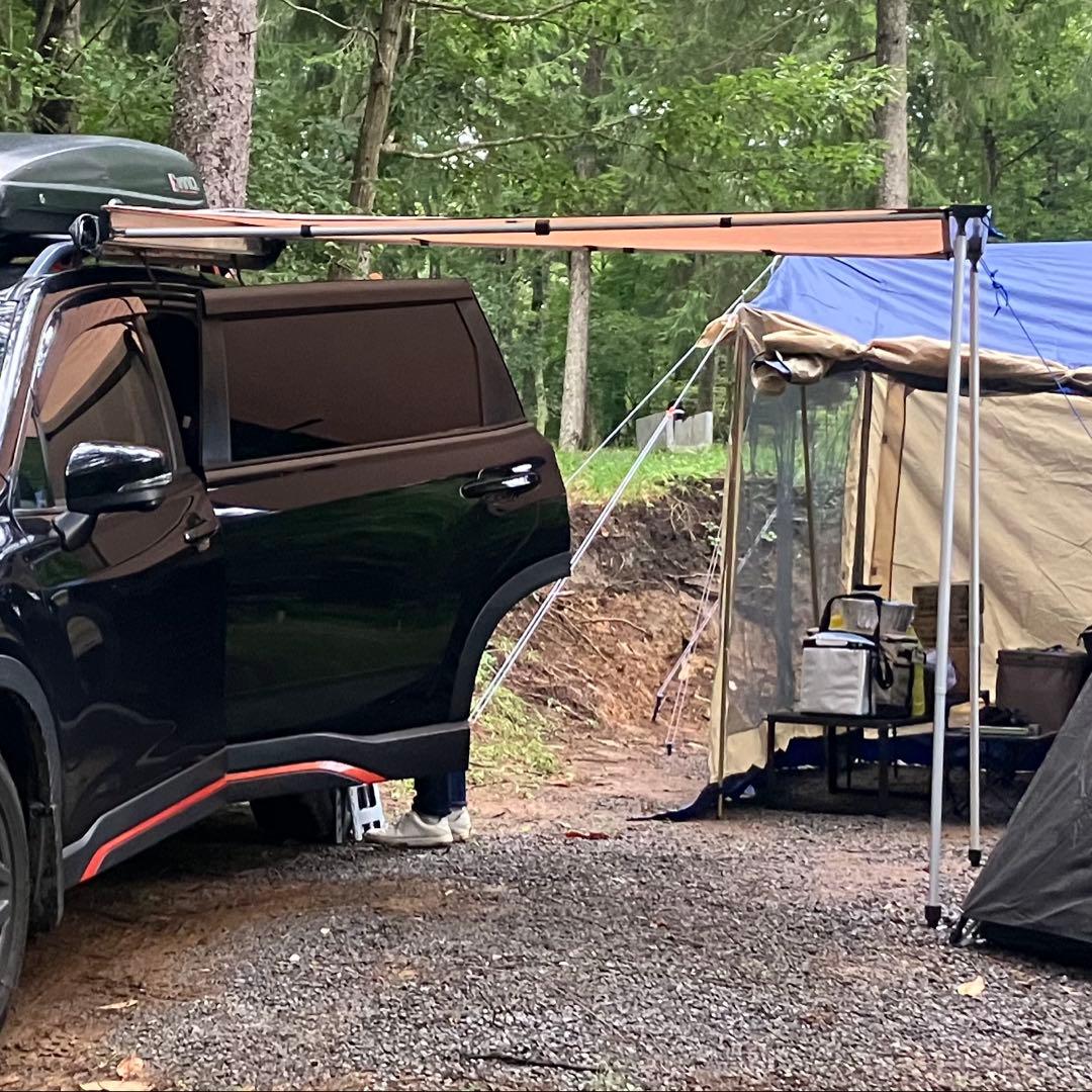 カーサイドタープ 取り付け簡単