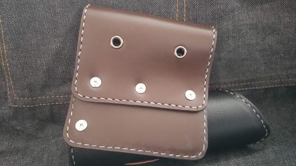 牛本革　タモホルスター　左刺し　ホルダー　ヘチ釣り　落とし込み　チヌ　黒鯛