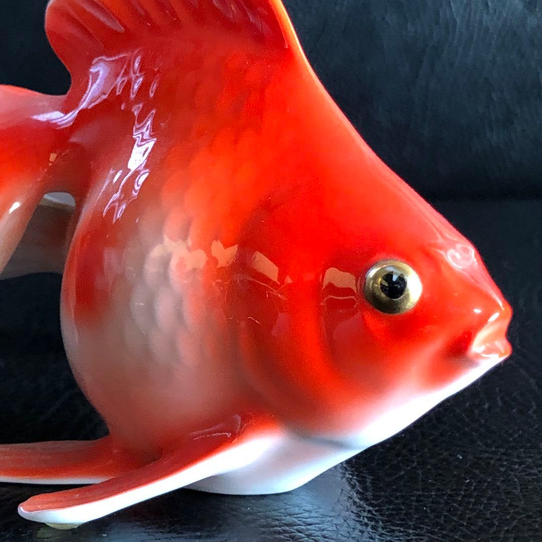 ノリタケ　フィギュリン　1970年代　 金魚置物　陶器　インテリア　則武