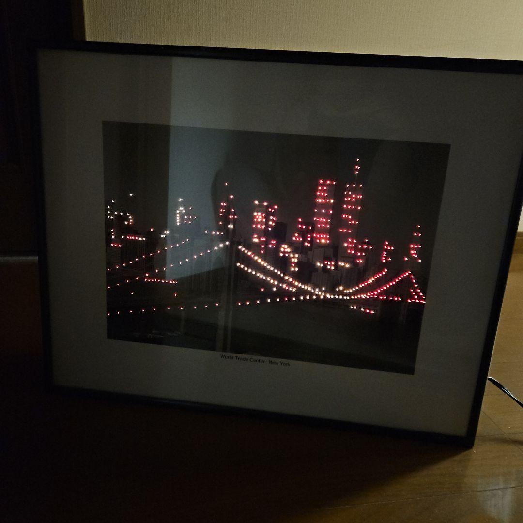 レトロ　光ファイバー　アートパネル　イルミネーション　ワールドトレードセンター