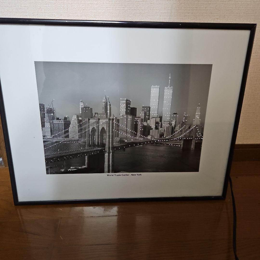 レトロ　光ファイバー　アートパネル　イルミネーション　ワールドトレードセンター