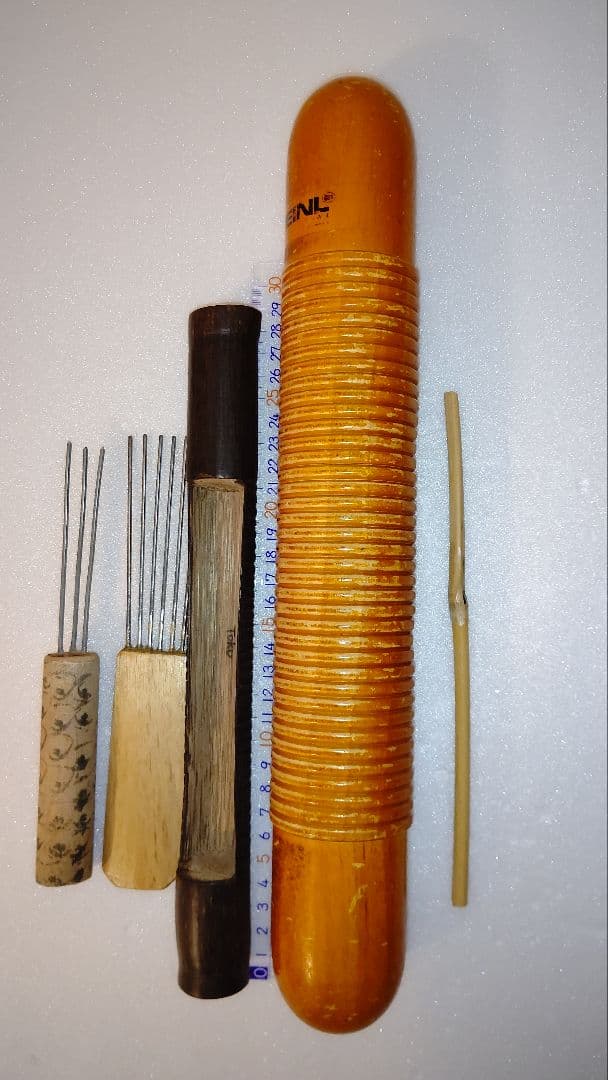 MEINL 大型 ギロ と ( 楽器職人のギロ ) ヘコヘコ レコレコ