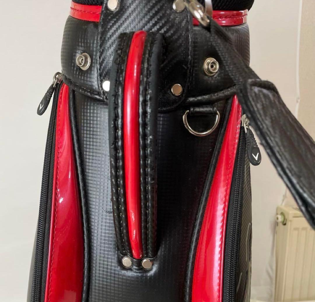 キャロウェイ キャディバッグ 人気モデル 訳あり格安 黒赤 フード