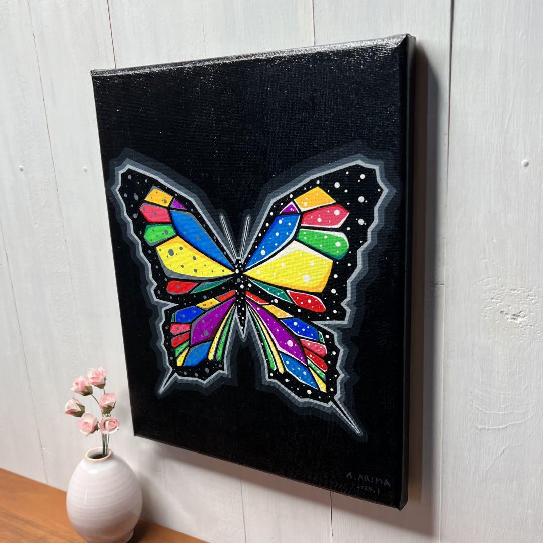 ブラックバタフライ｜絵画 原画 蝶の絵 イラスト ドローイング