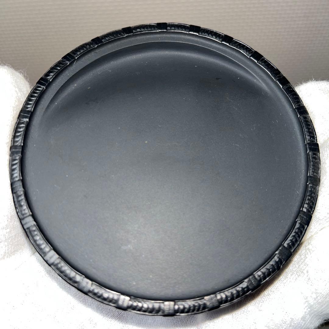 ⭕️雨畑硯　特殊研　竹篭硯　新品美品　極細密彫刻　手間かかる　女性好み作品