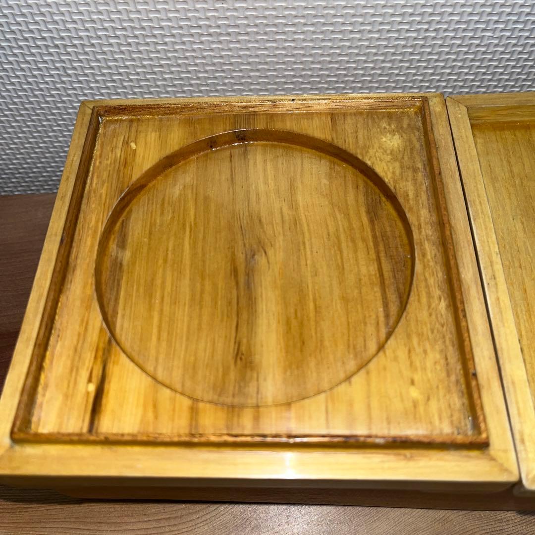 ⭕️雨畑硯　特殊研　竹篭硯　新品美品　極細密彫刻　手間かかる　女性好み作品