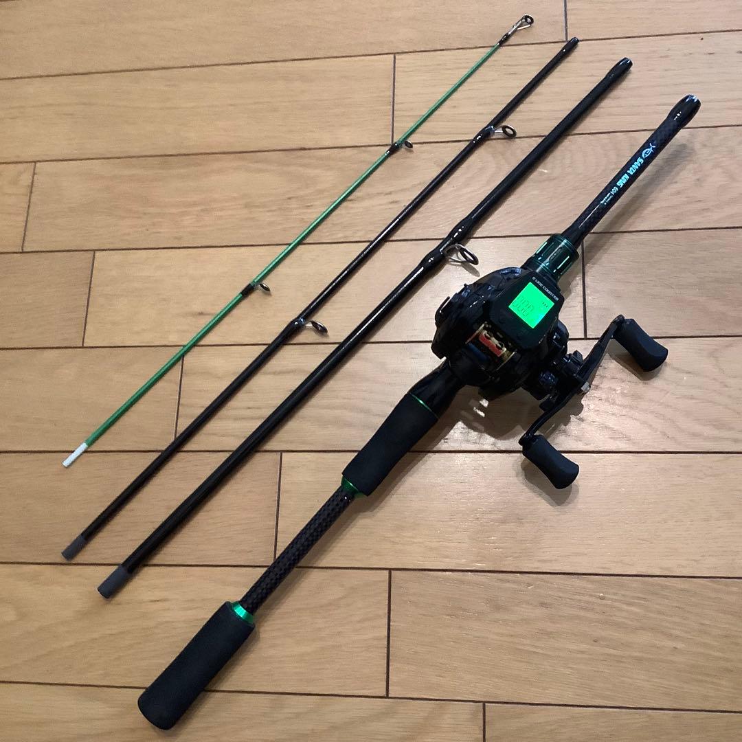 限定1セット　1.8m 4ピースベイトロッド&カウンター付ベイトリール