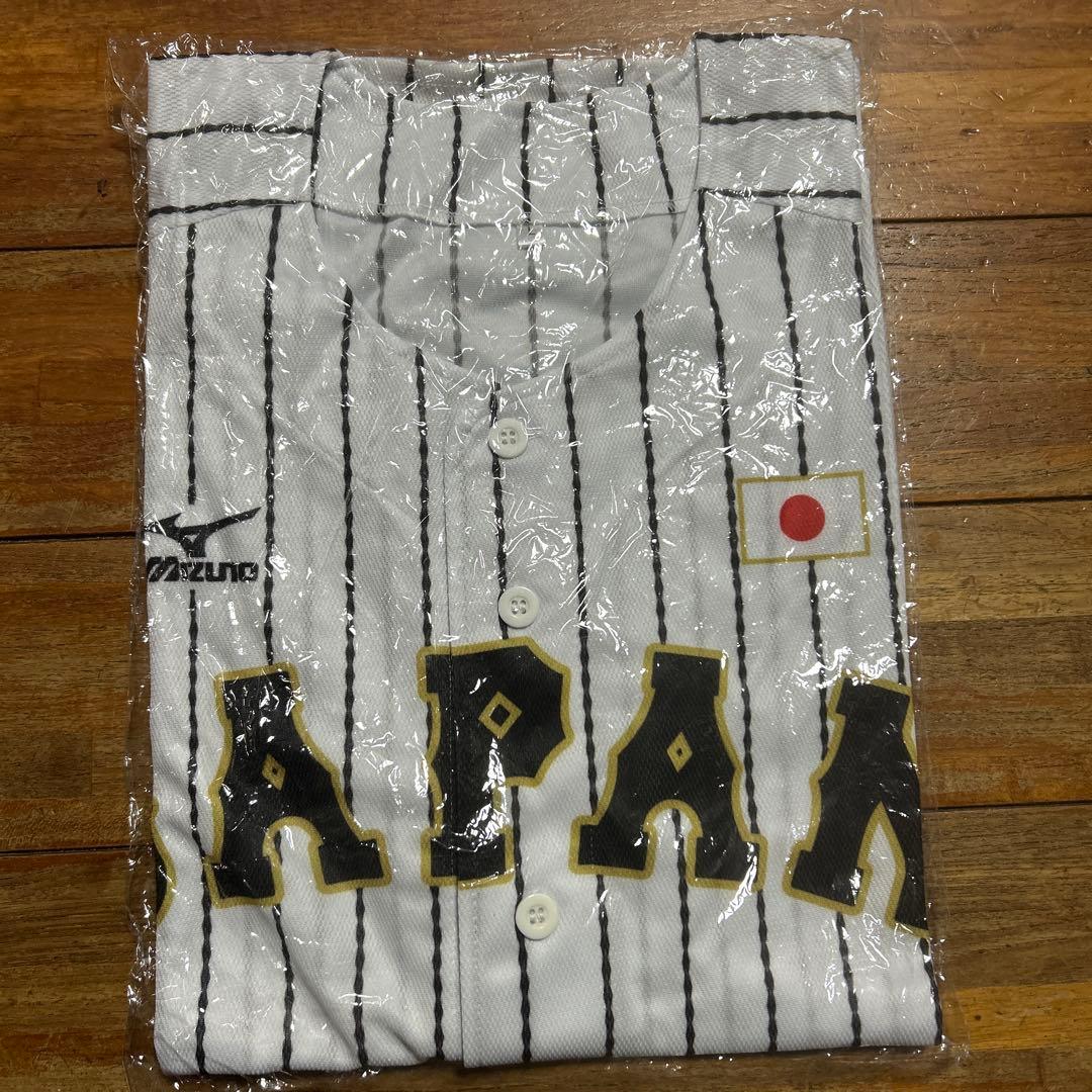 新品未使用　ミズノ　侍ジャパンユニフォーム Lサイズ　ストライプ
