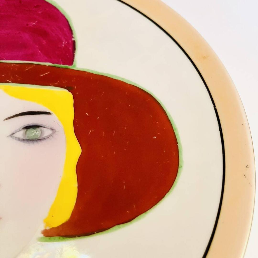 【オールドノリタケ/デコレディ/グリーンアイ/ビーチハット】アールデコ/ラスター