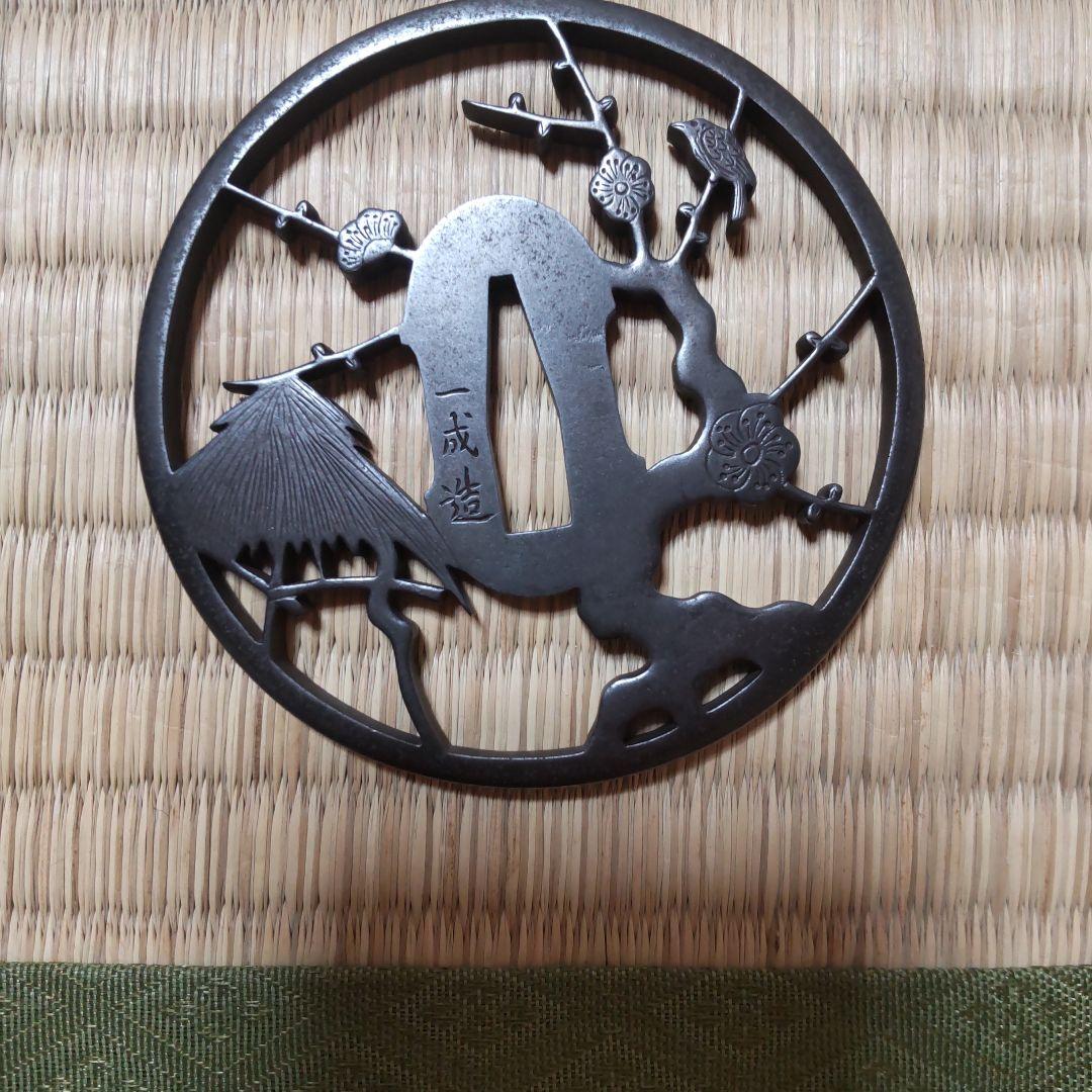 鐔 百舌宿梅図（成木一成）