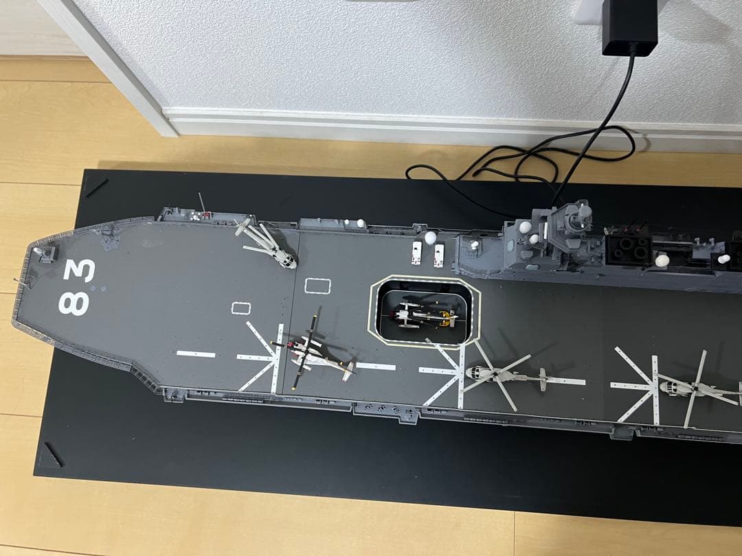 【完成品】護衛艦いずもをつくる ディスプレイケース アダプター付き