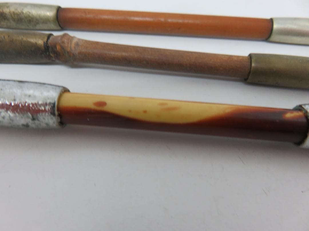 アンティーク キセル 4本セット 煙管 竹製 木製 金属製 レトロ 古道具 骨董