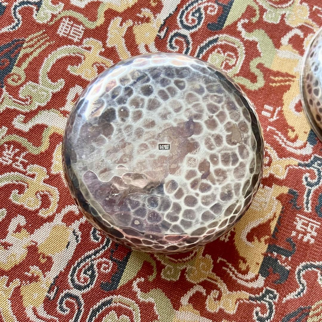 純銀 槌目 打ち出し 香合