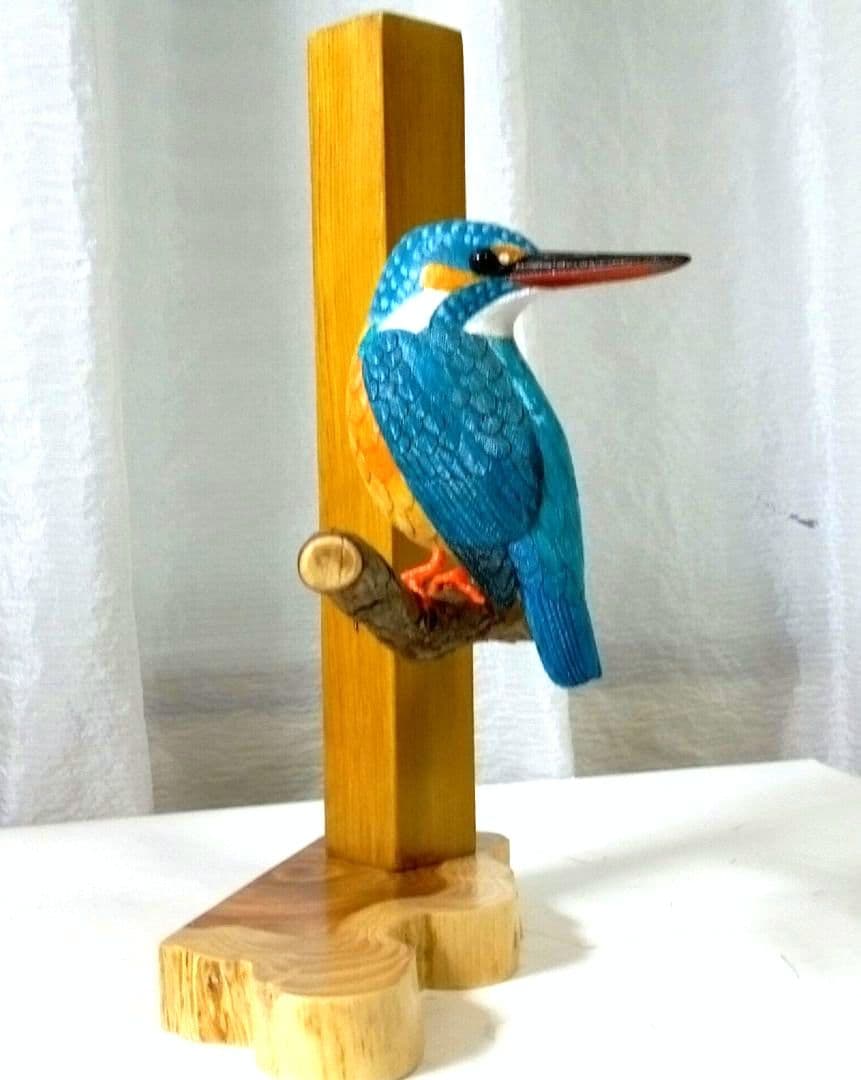 バードカービング　カワセミ（メス）