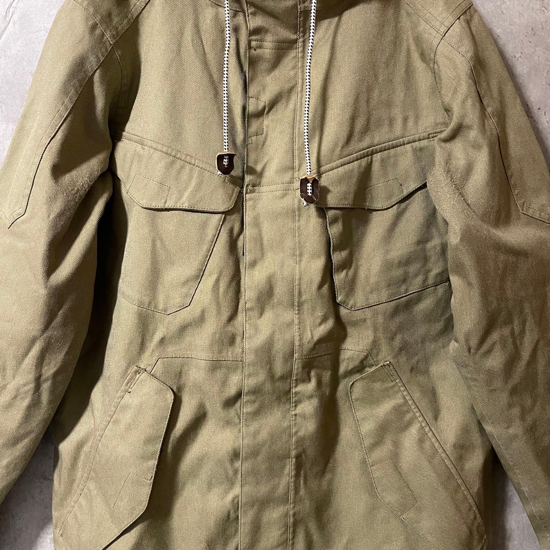 Burtonバートンスキーウェアスノーボードジャケットパーカーベージュ黒ブラック