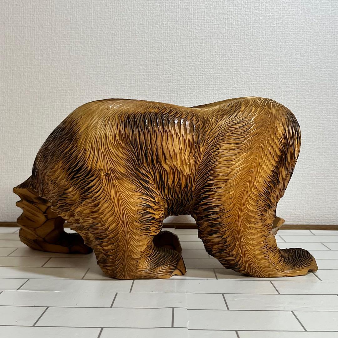 特大　木彫り　熊　置物　昭和　レトロ　インテリア