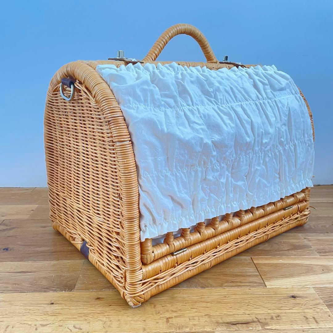 籐製 猫用キャリーバッグ