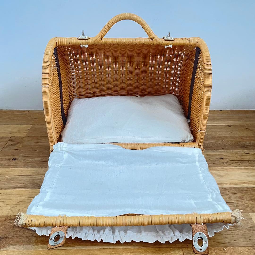 籐製 猫用キャリーバッグ