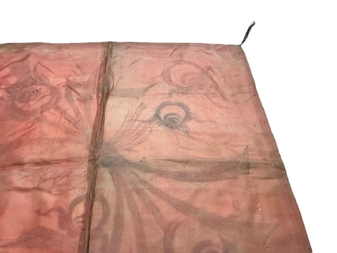 江戸期 熨斗目模様 時代袱紗 金駒刺繍 綸子 歴史資料