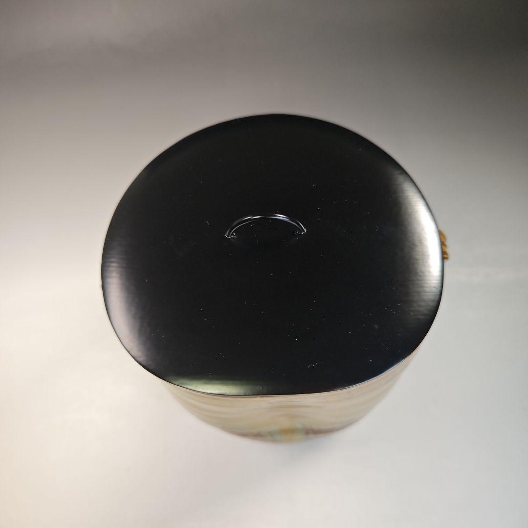 イ771 水指『亀井楽山造　高取耳付水指　共箱』『一閑塗蓋　表朔造』茶道具