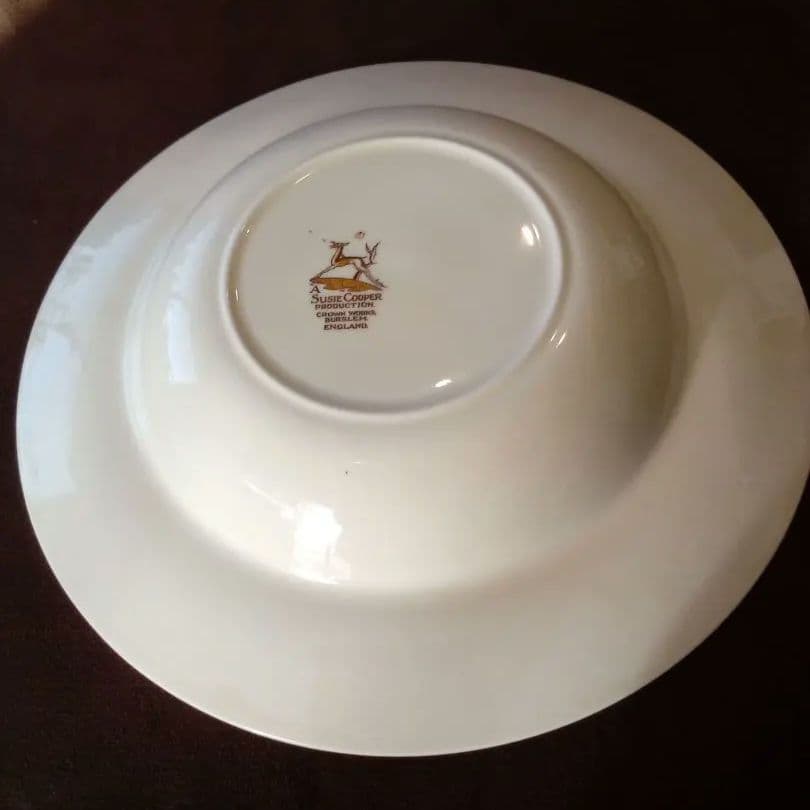 イギリス ス—ジ—•ク—パ― ス—プ皿 「ドレスデンスプレー」