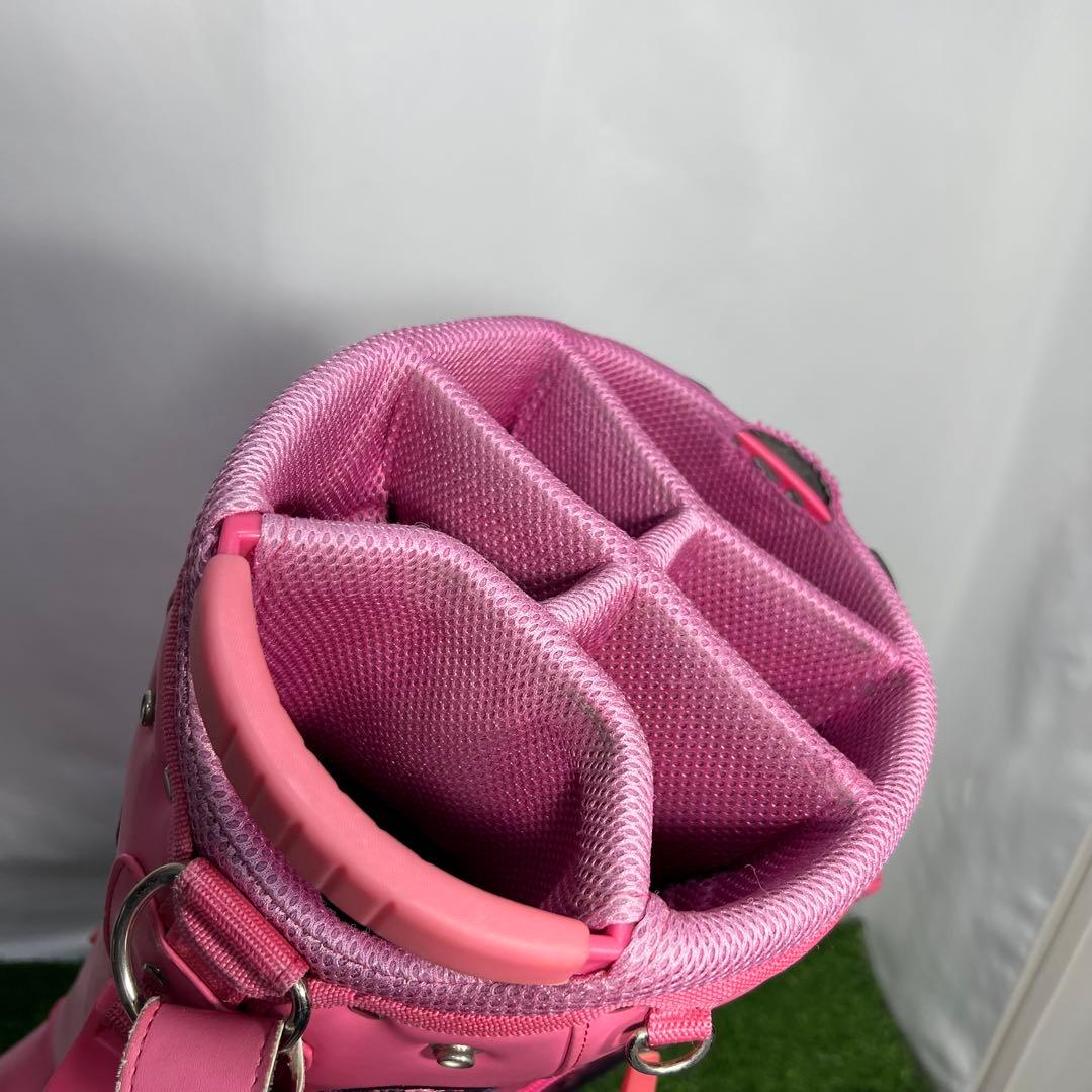 パーリーゲイツ スタンド式　キャディバッグ ピンク　ヘッドカバー付き　ゴルフ