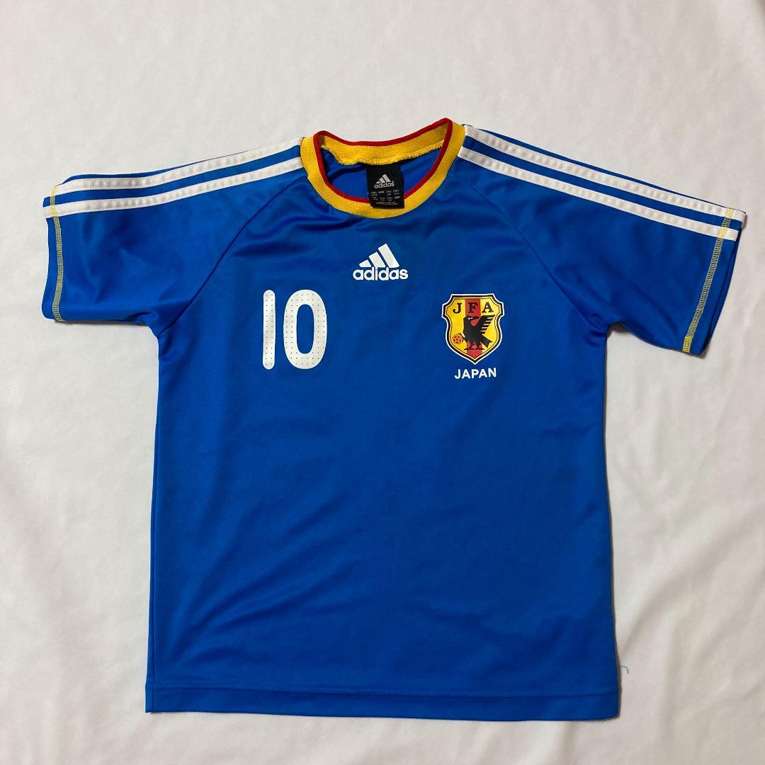 サッカー 日本代表 中村俊輔 サイン アディダス ユニフォーム ブルー 140