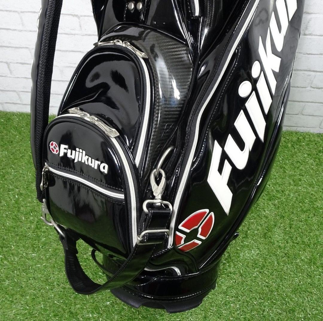 希少 フジクラ ツアー 3点式 エナメル カーボン 高級 キャデイーバッグ