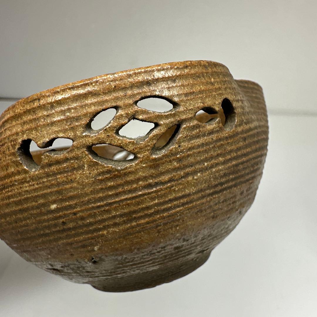 江戸初期　古唐津透盃碗　幅約10㎝　タコチ　東さ7-0411☆2F