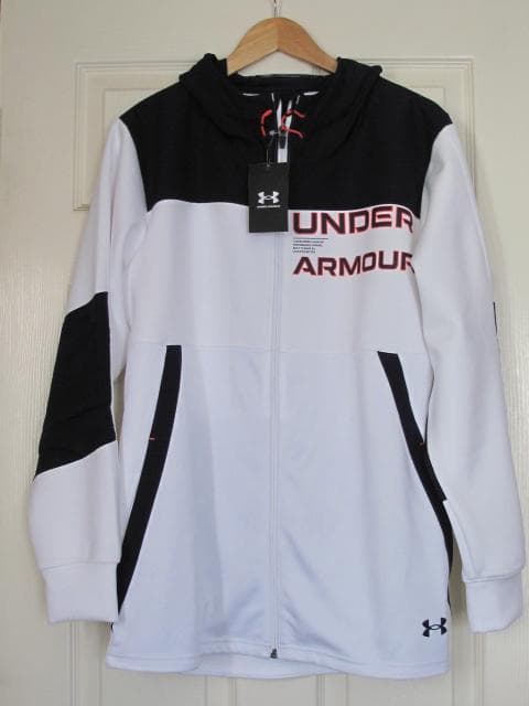 UNDER ARMOUR フード付きジャケット ホワイト/ネイビー